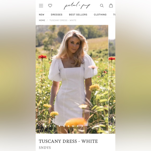 Petal & Pup - Tuscany White Mini Dress - Picture 3 of 3